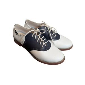 Eastland Sadie Navy & White Leather Saddle Shoes Oxfords 3331-86 Women's Size 9M